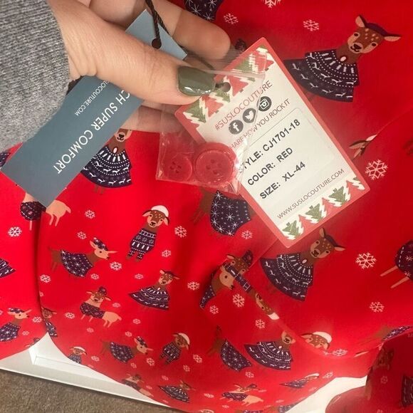 Suslo Couture XLSlim deer suit Christmas jacket (M1) - Picture 2 of 5